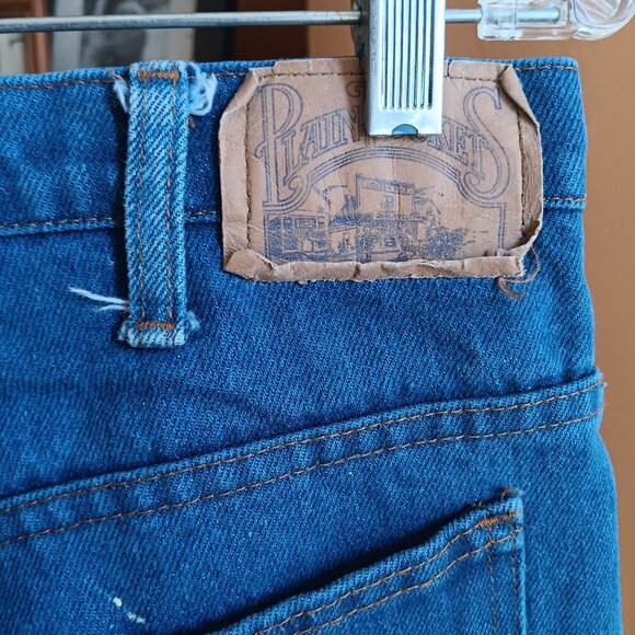 32x30 Vintage Jeans Plain Pockets Denim 1980's Bootcut Flare Hippy Boho - Picture 4 of 9